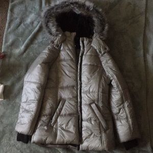 Calvin Klein silver puffer jacket